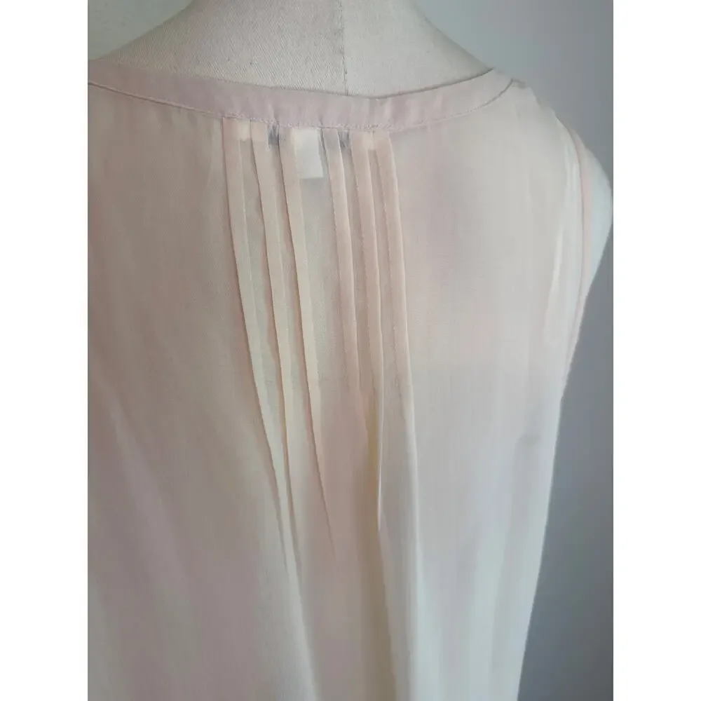 Daniel Rainn Sleeveless Women’s Crochet Tie Front Sheer Top Size Large Bohemian - Picture 5 of 9